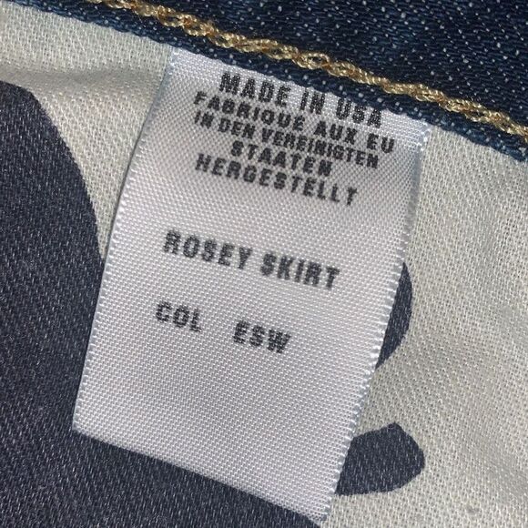 Vintage Y2K Lucky Brand Rosey Raw Hem Asymmetrical Denim Skirt Size 10 - Picture 10 of 12